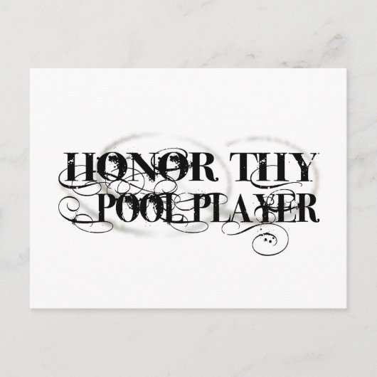 Carte Postale Honor Thi Pool Player (Devant)