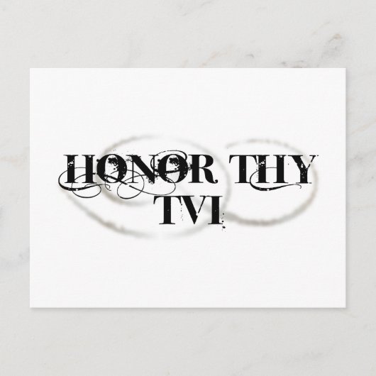 Carte Postale Honor Thy TVI (Devant)