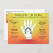 Carte Postale Honoraires de Jin Shin - main (carte postale) (Devant / Derrière)