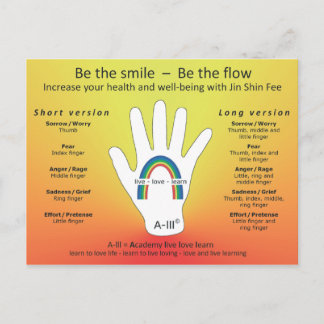 Carte Postale Honoraires de Jin Shin - main (carte postale)