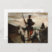 Carte Postale Honore Daumier - Don Quichotte dans les montagnes (Devant / Derrière)