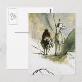 Carte Postale Honore Daumier - Don Quichotte, Sancho Pansa (Devant / Derrière)