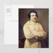 Carte Postale Honore de Balzac dans son habit de moine, 1829 (Devant / Derrière)