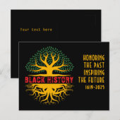 Carte Postale Honorer le Mois de l'histoire des Noirs inspirant (Devant / Derrière)