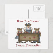 Carte Postale Honorer votre enseignant Journée nationale des ens (Devant / Derrière)