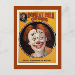 Carte Postale Honte Bill Circus Vintage