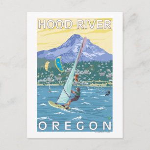 Carte Postale Hood River, ORWind Surfers & Kite Boarders