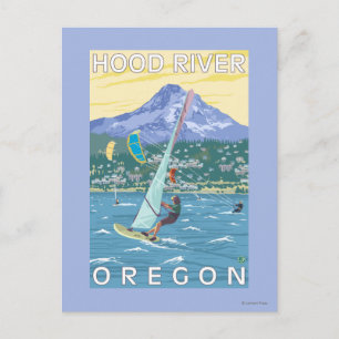 Carte Postale Hood River, ORWind Surfers & Kite Boarders