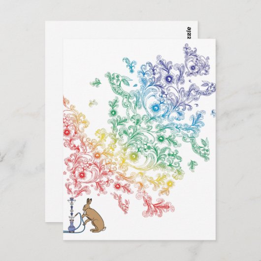 CARTE POSTALE HOOKAH HARE (Devant / Derrière)