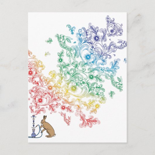 CARTE POSTALE HOOKAH HARE (Devant)