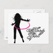 Carte Postale Hoop Girl-Hula Hoop (Devant / Derrière)