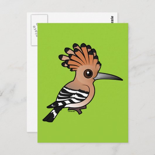 Carte Postale Hoopoe Birdorable (Devant / Derrière)