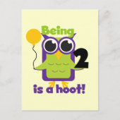 Carte Postale Hoot Owl 2e anniversaire T-shirts et cadeaux (Devant)