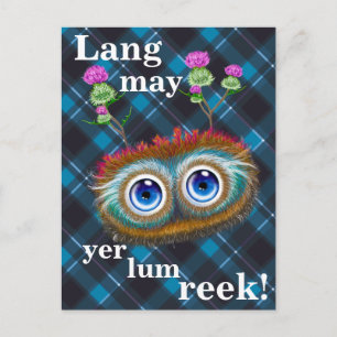 Carte Postale Hoots Toots Haggis. Lang may yer lum reek !