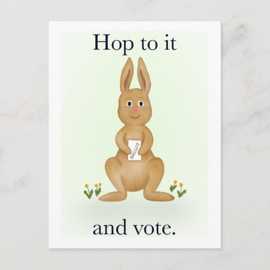 Carte Postale Hop to It and Vote (Devant)