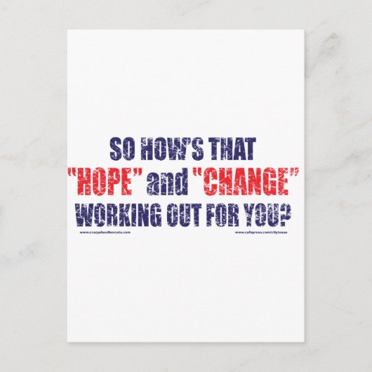 Carte Postale HOPE-and-Change-DST-TEE (Devant)
