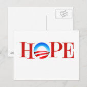 Carte Postale HOPE Barrack Obama (Devant / Derrière)