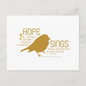 Carte Postale Hope chante en or (Devant)