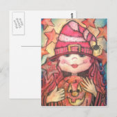 Carte Postale Hope Pink Halloween Witch (Devant / Derrière)