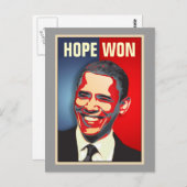 Carte Postale Hope Won - Barack Obama (Devant / Derrière)