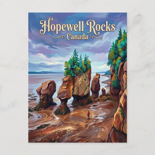 Carte Postale Hopewell Rocks Canada (Devant)