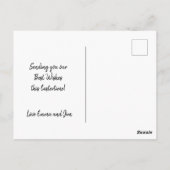 Carte Postale Hoppy Easter Wordart Salutations Arrière - plan bl (Dos)