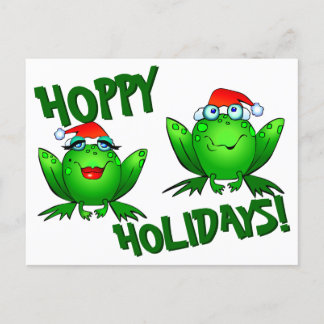 Carte Postale Hoppy Holidays Jote Cartoon Christmas Frogs