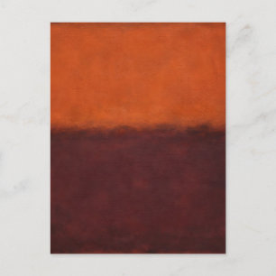 Carte Postale Horizon Abstrait Orange Brûlé