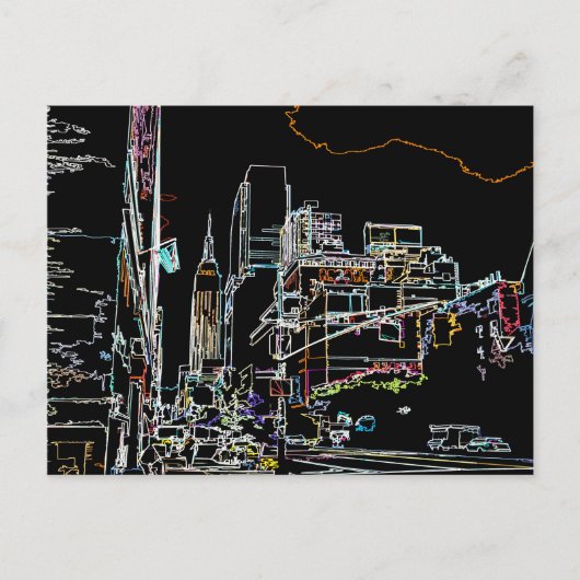 Carte Postale Horizon coloré à Manhattan (Devant)