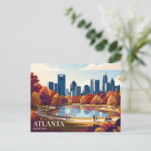 Carte Postale Horizon d'Atlanta États-Unis (Debout devant)
