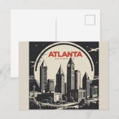 Carte Postale Horizon d'Atlanta Géorgie (Devant / Derrière)