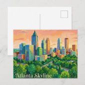 Carte Postale Horizon d'Atlanta USA (Devant / Derrière)