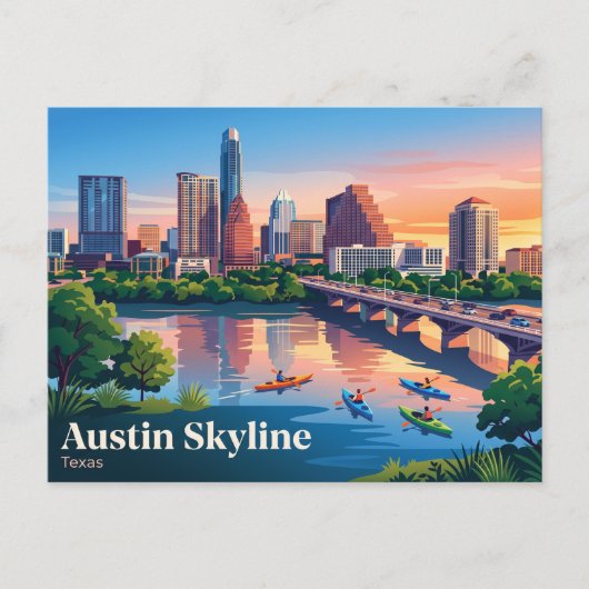 Carte Postale Horizon d'Austin États-Unis (Devant)