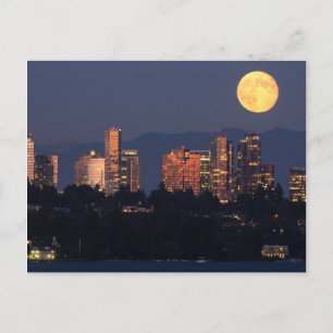 Carte Postale Horizon de Bellevue depuis le lac Washington au cr
