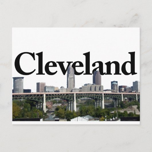 Carte Postale Horizon de Cleveland Ohio avec Cleveland dans le (Devant)