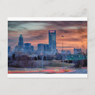 Carte Postale horizon de la ville de charlotte