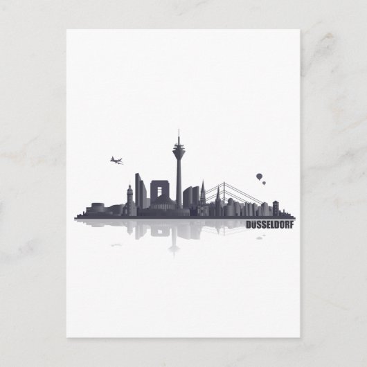 Carte Postale Horizon de la ville de Düsseldorf (Devant)