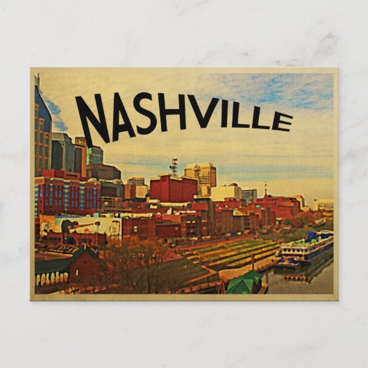 Carte Postale Horizon de Nashville Tennessee (Devant)