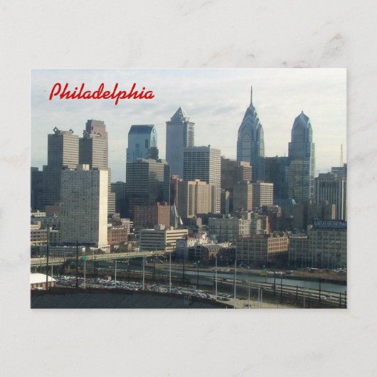 Carte Postale Horizon de Philadelphie (Devant)