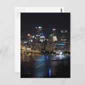 Carte Postale Horizon de Pittsburgh la nuit (Devant / Derrière)