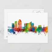 Carte Postale Horizon de Shreveport en Louisiane (Devant / Derrière)