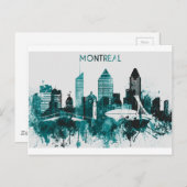 Carte Postale Horizon de ville de Montréal (Devant / Derrière)