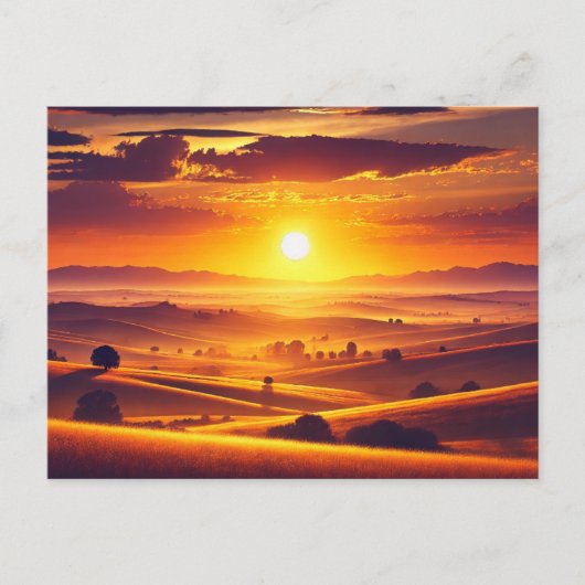 Carte Postale horizon doré (Devant)