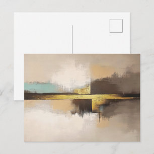 Carte Postale Horizon Doré – Paysage Abstrait Minimaliste