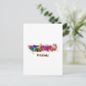 Carte Postale Horizon Helsinki en aquarelle (Debout devant)