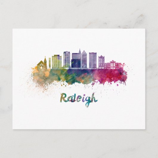 Carte Postale Horizon Raleigh V2 en aquarelle (Devant)