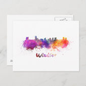 Carte Postale Horizon Windsor en aquarelle (Devant / Derrière)