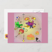 Carte postale Horizons Abstrait SF Art (Devant / Derrière)