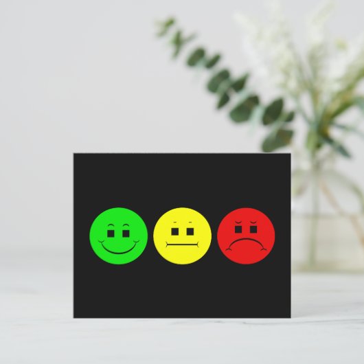 Carte Postale Horizontal Moody Stoplight Lefty Green (Debout devant)