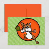 CARTE POSTALE HORIZONTALE CUT CHIPMUNK (Devant / Derrière)